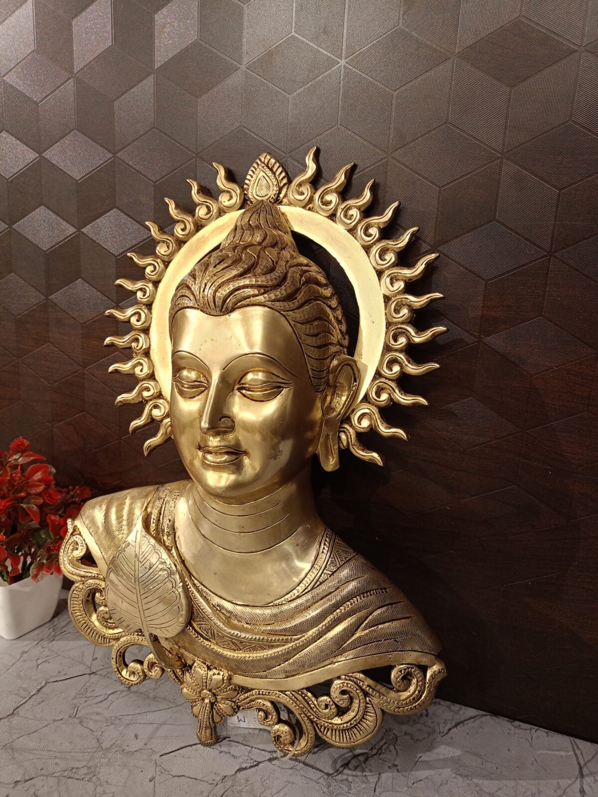 brass buddha idol pooja gift wall mount vgocart coimbatore india1 scaled