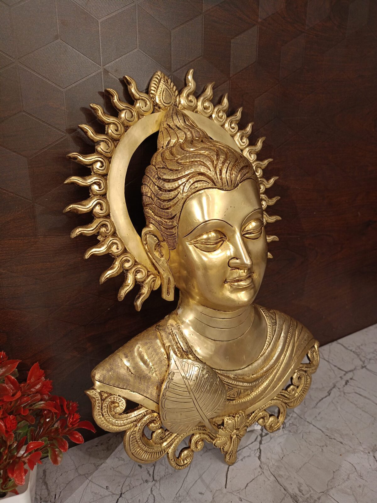 brass buddha idol pooja gift wall mount vgocart coimbatore india2 scaled