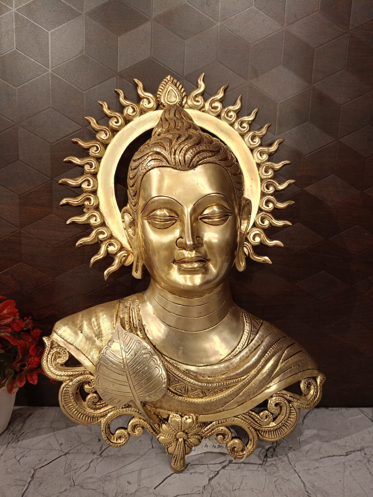 brass buddha idol pooja gift wall mount vgocart coimbatore india3 scaled