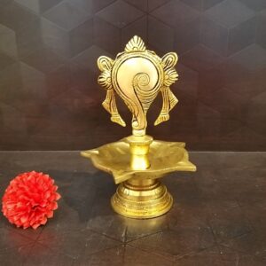 Brass Sangu Diya Idol