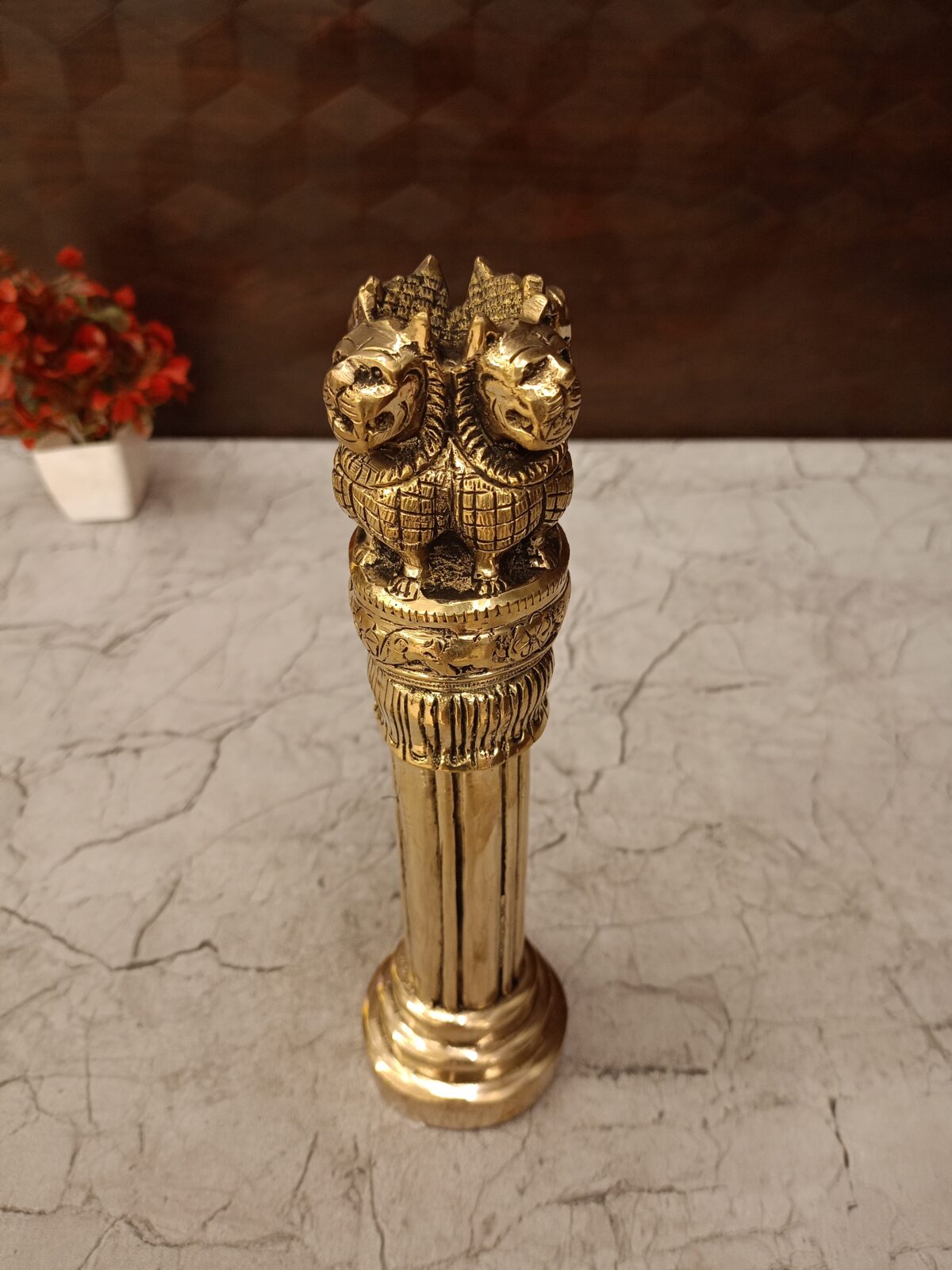 Brass Ashoka Pillar-10" - Image 2