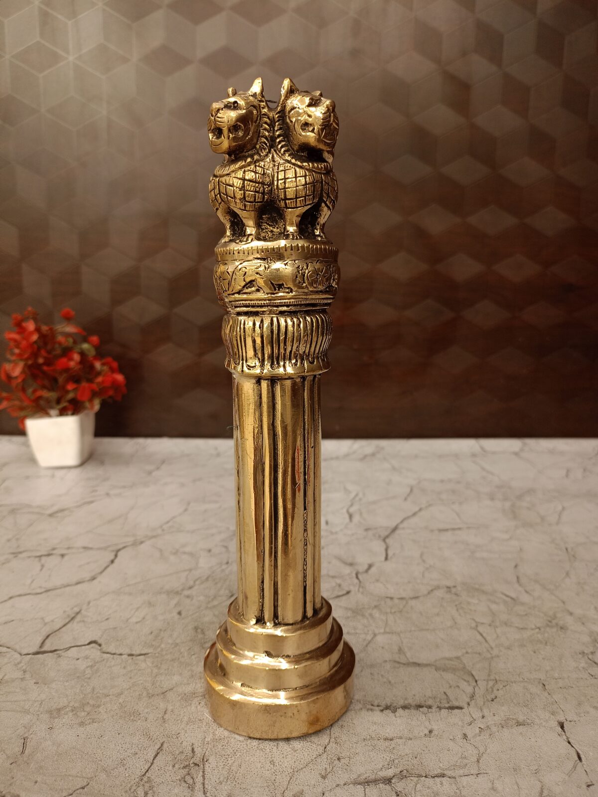 Brass Ashoka Pillar-10" - Image 3