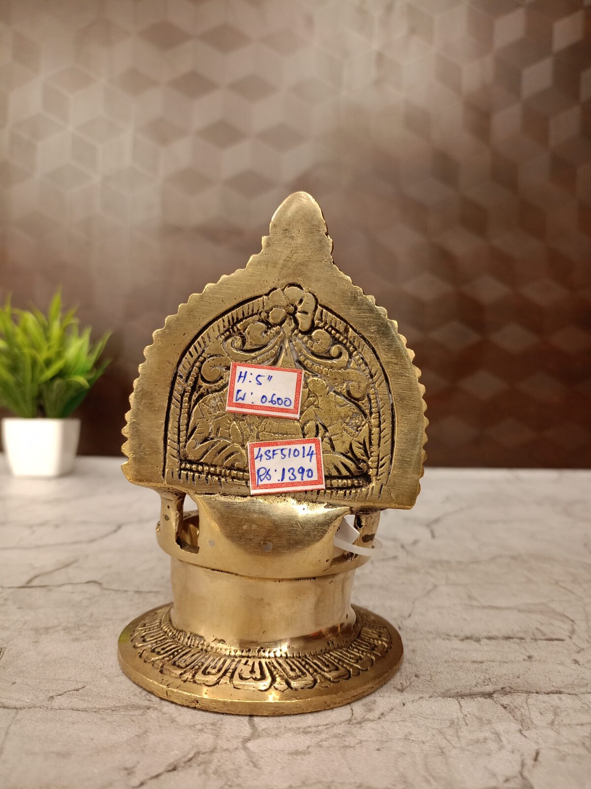 Brass Ashtalakshmi Diya Big- 7" - Image 2
