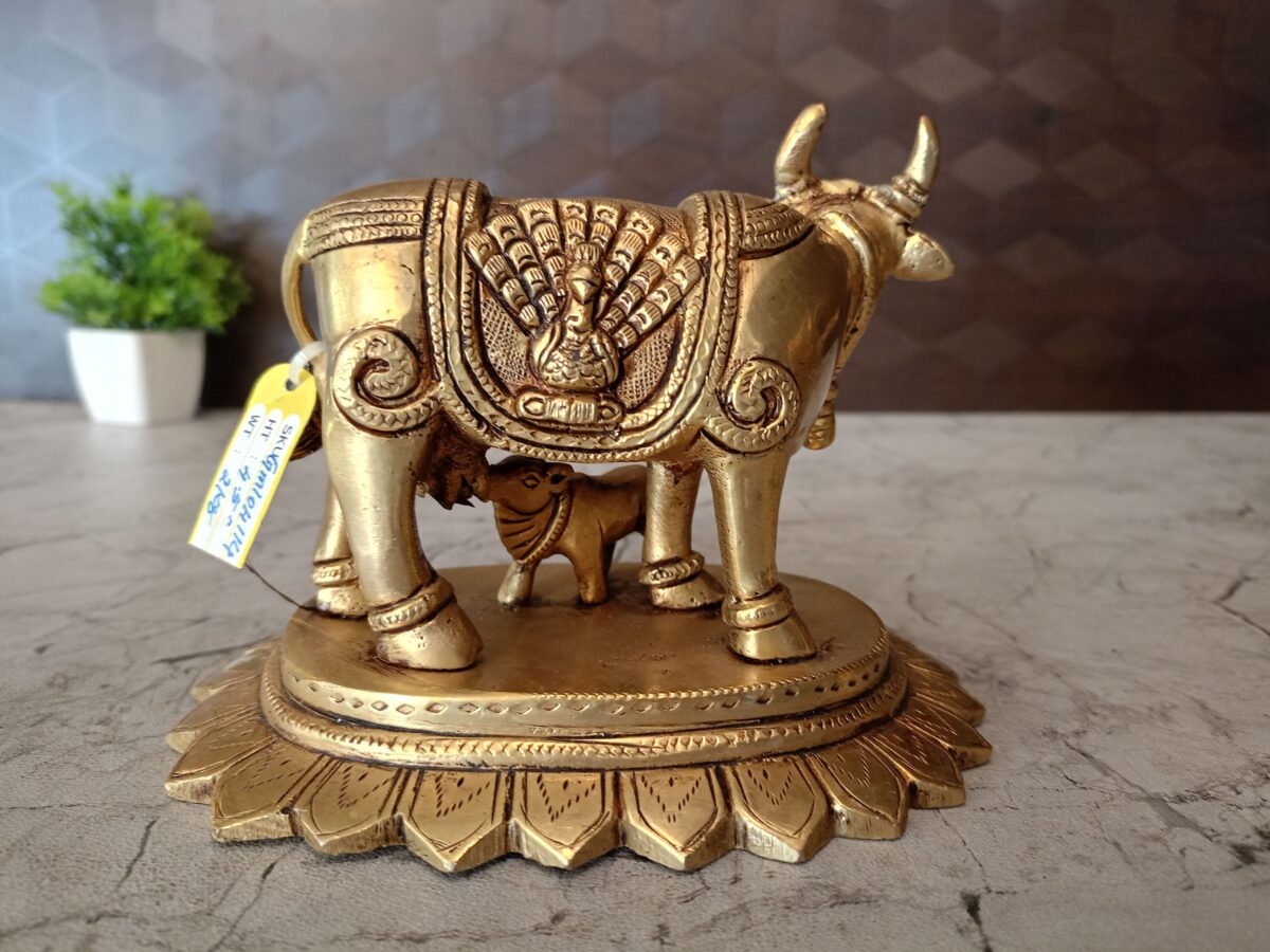 brass cow calf with radha rishna pooja gift vgocart coimbatore india 2 scaled