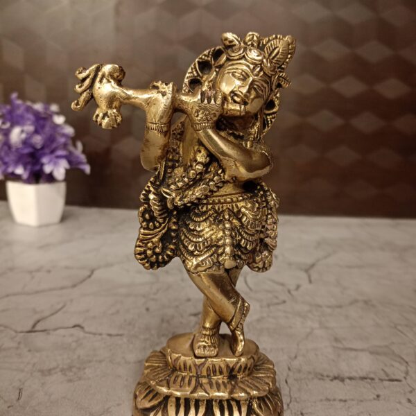 brass krishna pooja gift antiuqe handicraft idol vgocart coimbatore india2