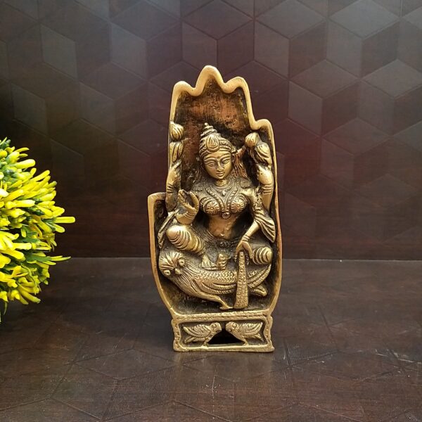 Brass Lakshmi Sitting on Owl Idol