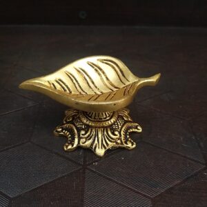 brass leaf designer diya small home decor pooja items gift buy online coimbatore 10163