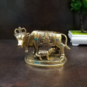 brass small gomatha idols antique color pooja items home decor hindu god statue gift buy online coimbatore 6048