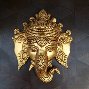 brass ganesha face wall hanging idol hindu god statues home decor gift bu online india 20022