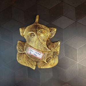 brass leaf ganesha small wall hanging home decor pooja items hinfu god statues gift buy online india 10177 1