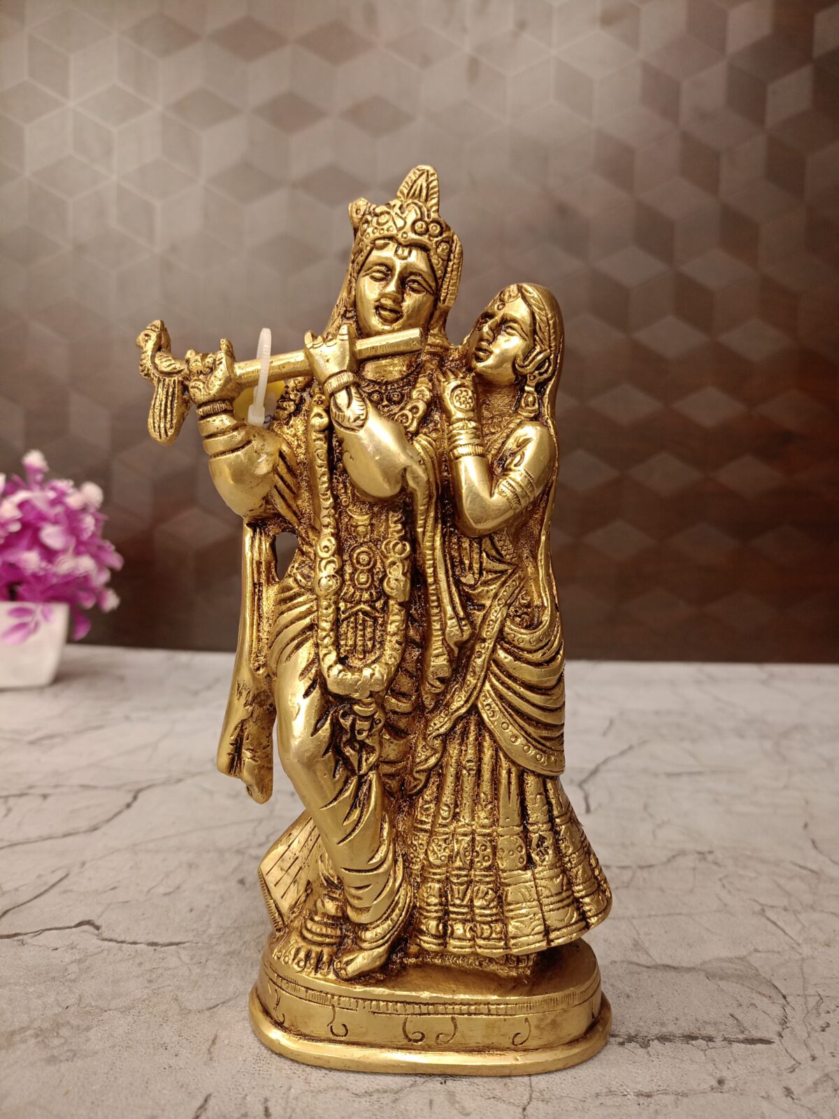 brass radha krishna idol pooja gift vgocart coimbatore india scaled