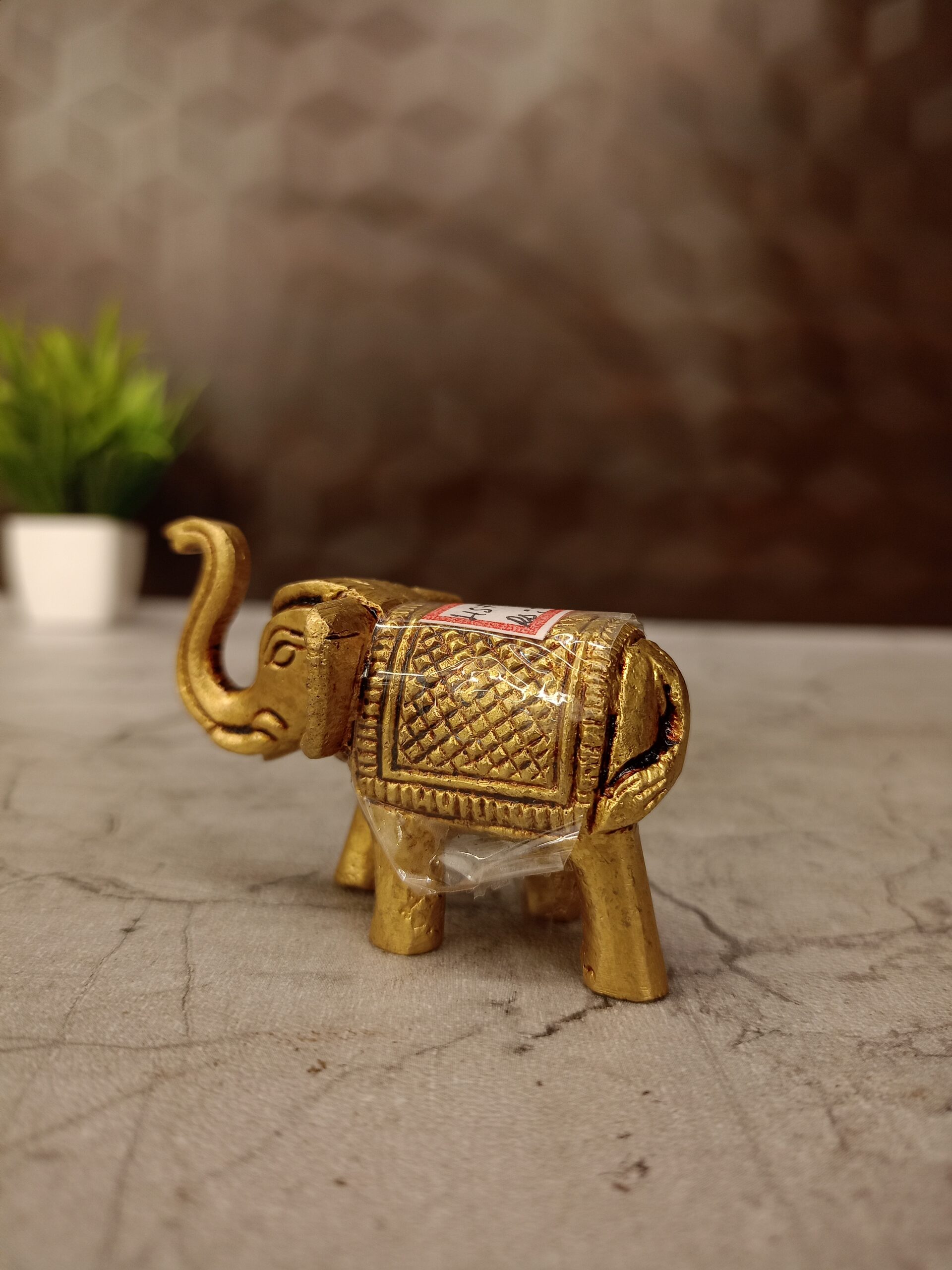 Brass Elephant Small Idol- 2" 1 brass elephant idol