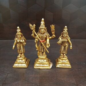 brass murugan with valli deivanai idol home decor pooja items hindu god statues gift buy coimbatore 6089