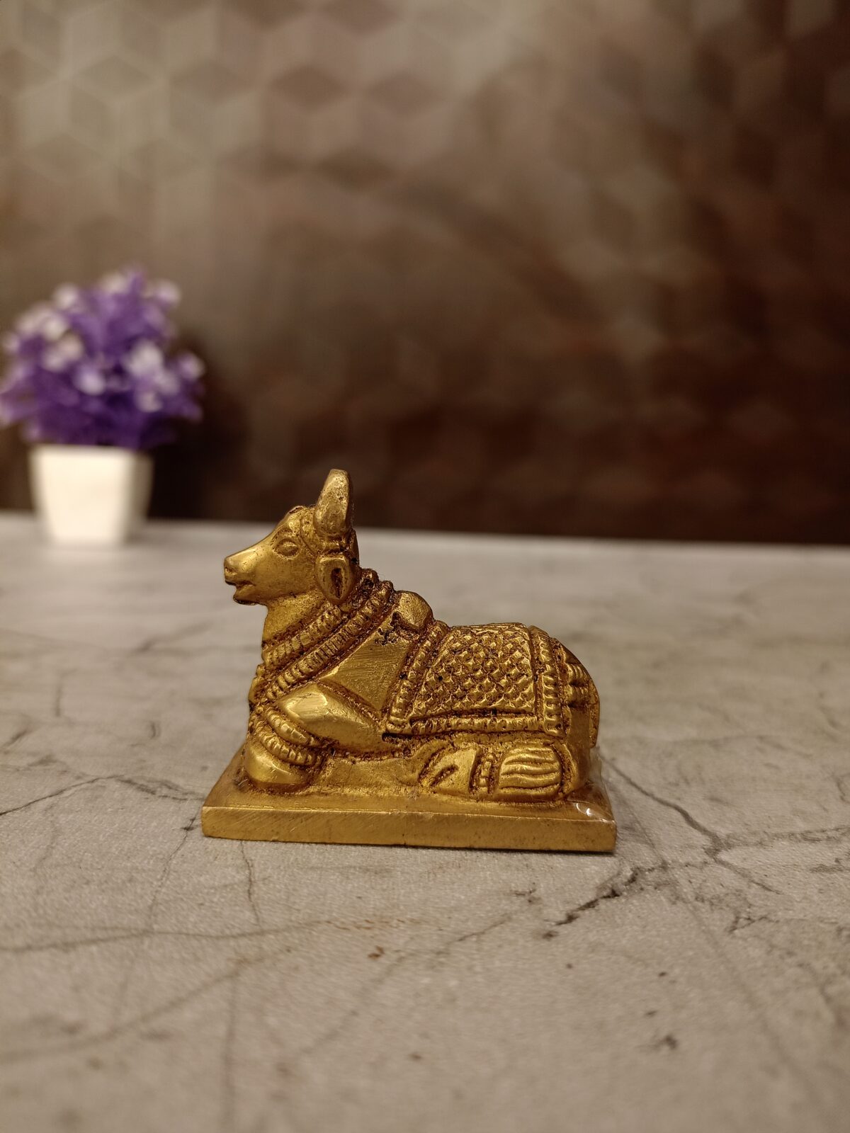brass nandhi idol