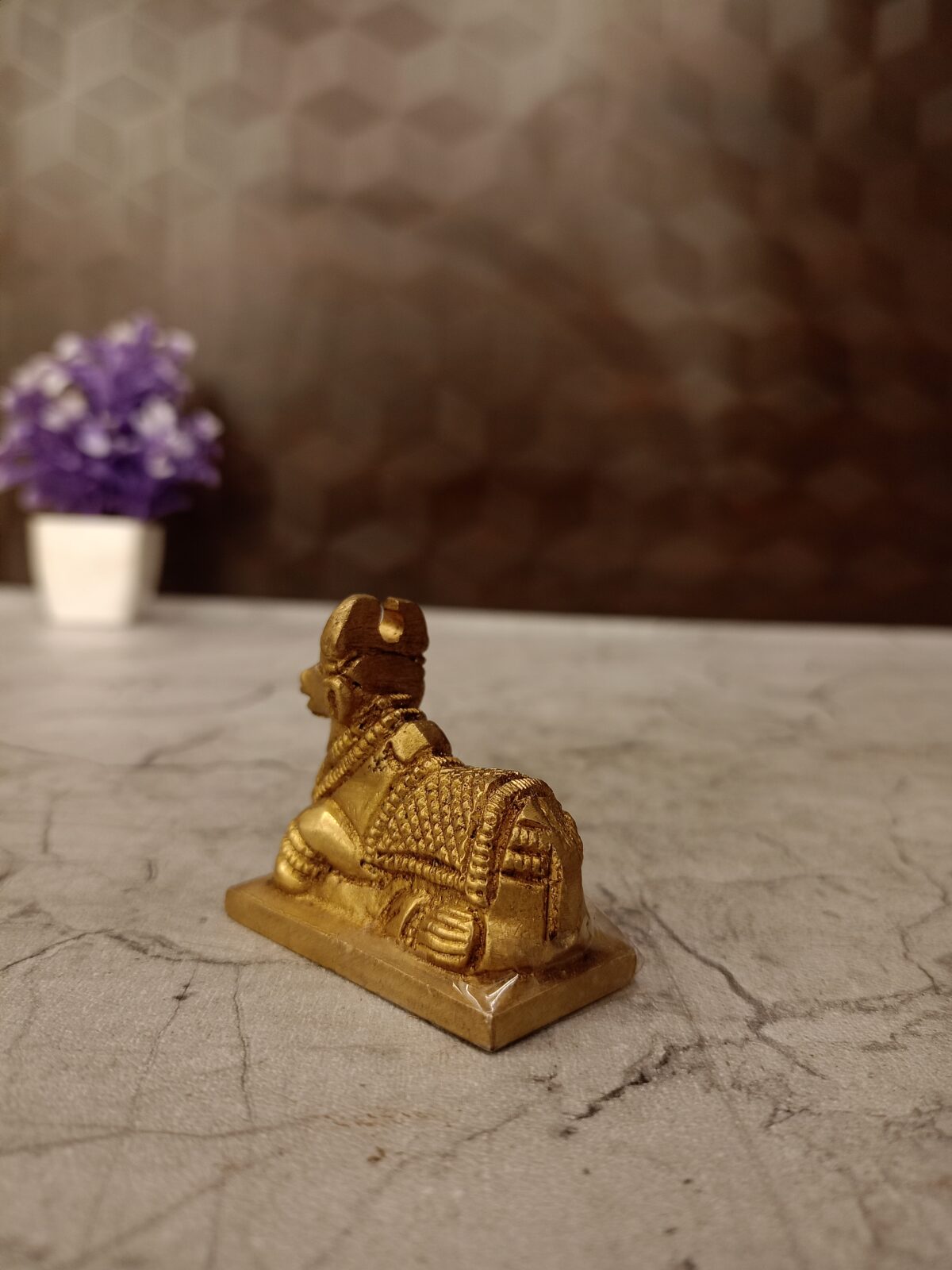 Brass Nandhi Idol 1.5" - Image 3