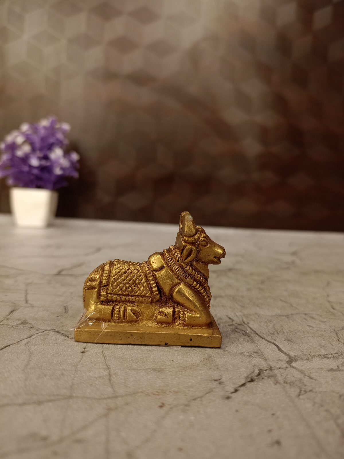 Brass Nandhi Idol 1.5" - Image 2