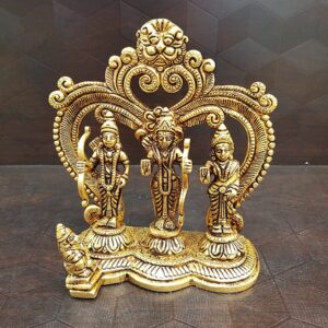 Brass Rama Dharbar Idol with arch