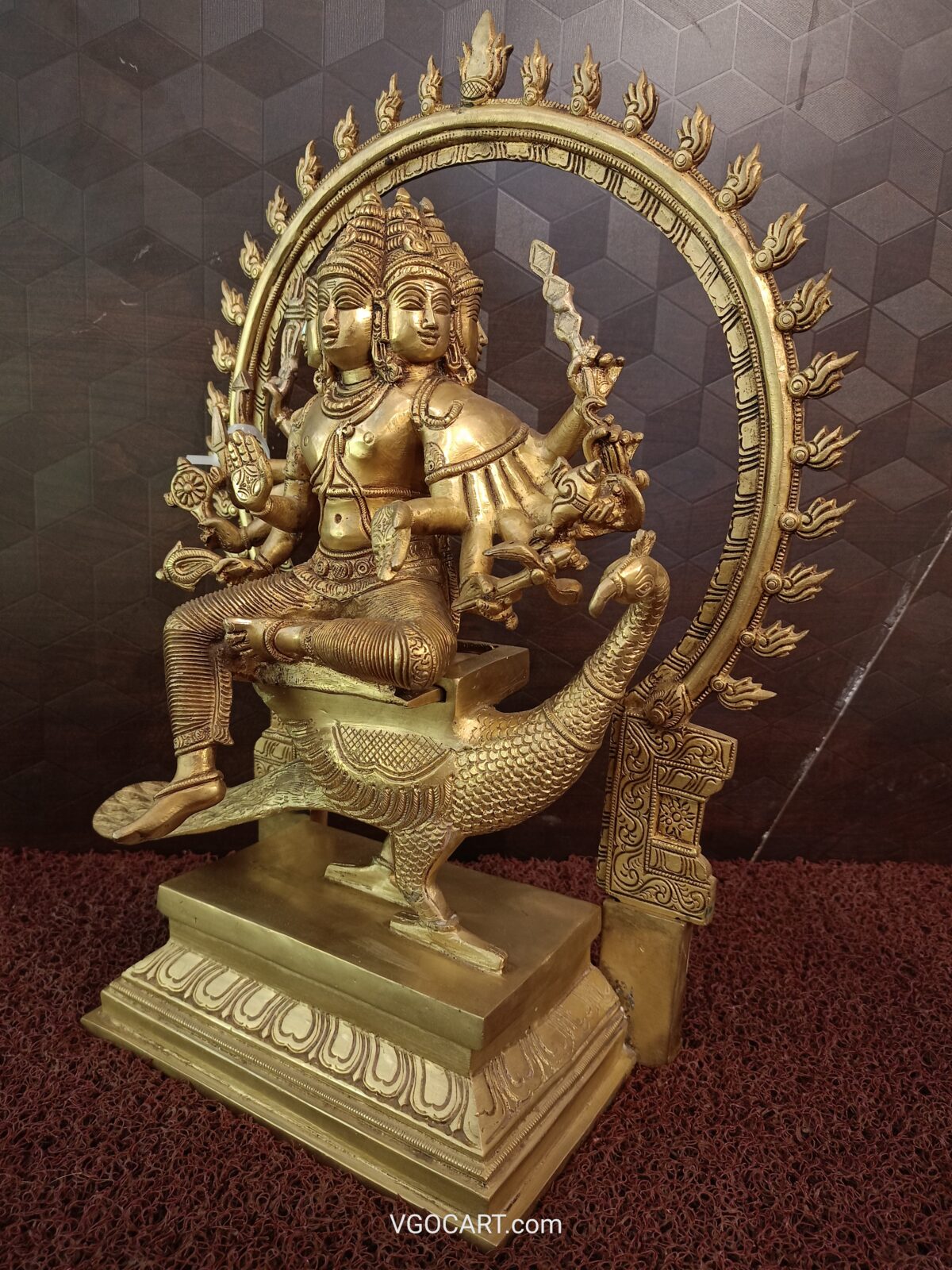 brass shanmugar idol pooja gift vgocart coimbatore india1 scaled