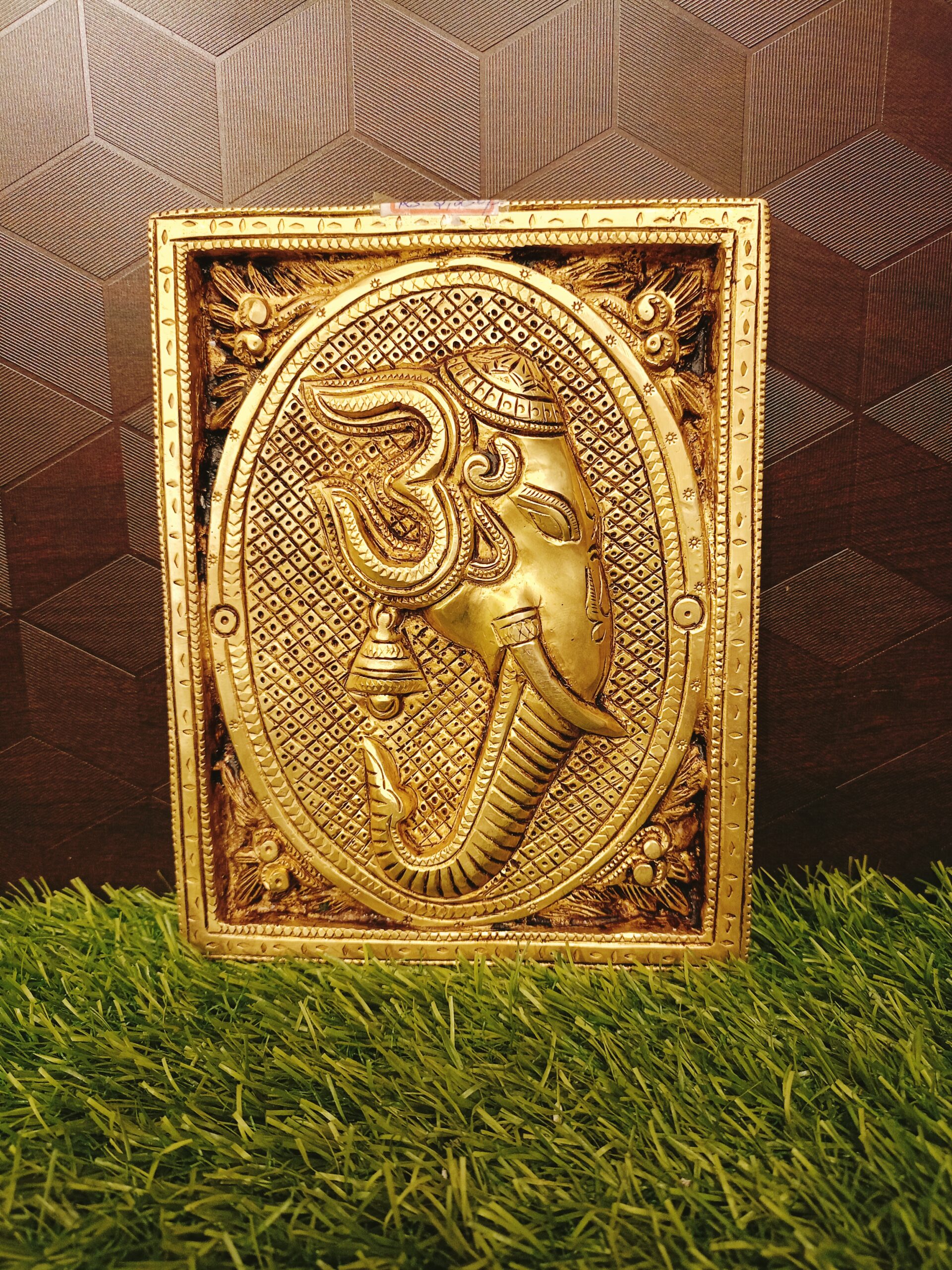 buy-brass-om-ganesha-plate-wall-mount-antique-shop-coimbatore Brass Om Ganesha Plate Wall Mount