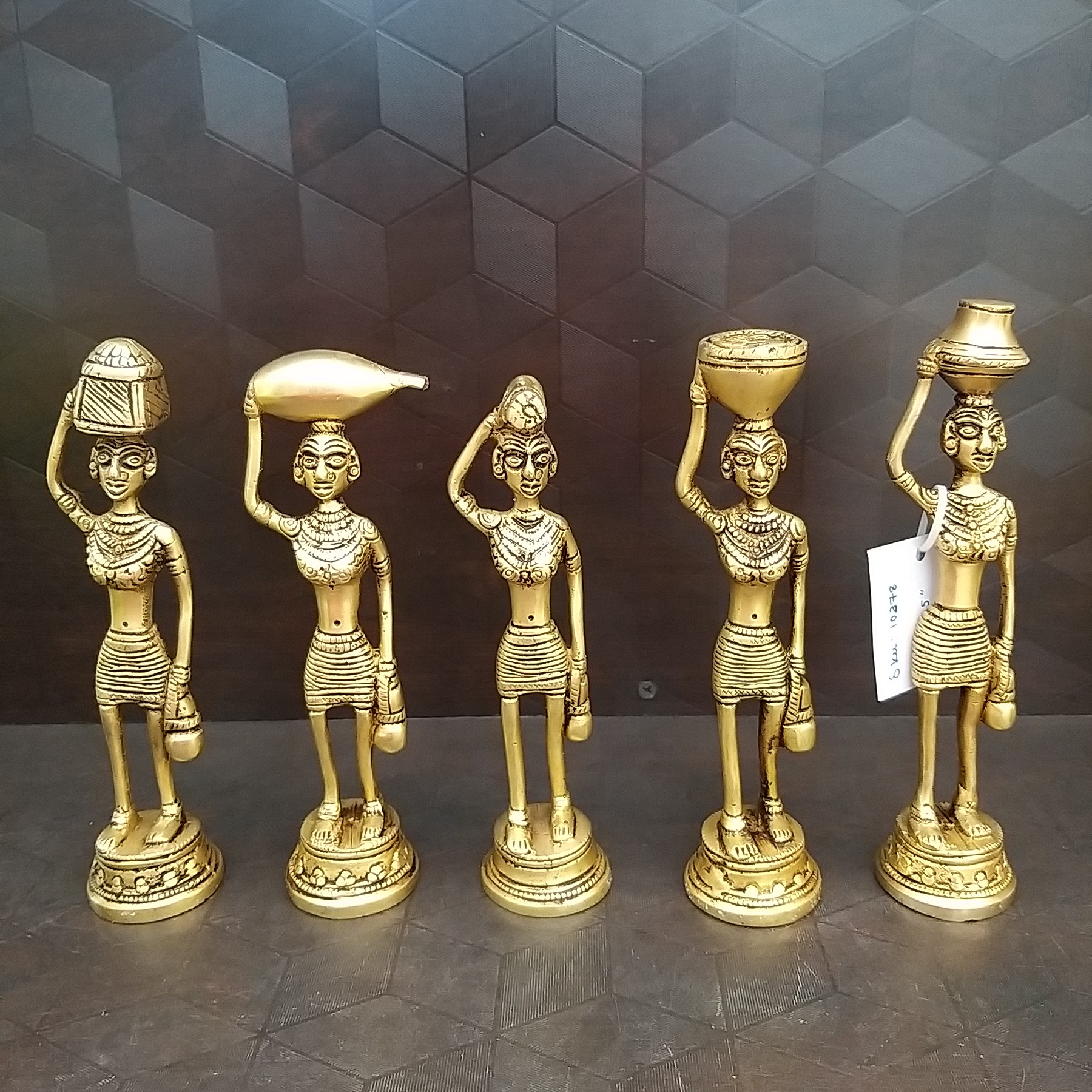 brass-lady-set-statues-with-instruments-home-decor-pooja-items-hindu-god-statues-gift-buy-online-10378 Brass Decorative Lady Set Statues