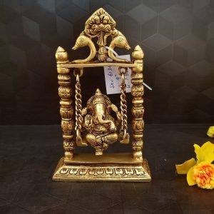 brass swing ganesha idol home decor pooja items hindu god statues gift buy online india 6134