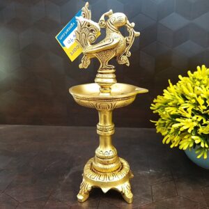 brass annam single face diya home decor pooja items 10401 1