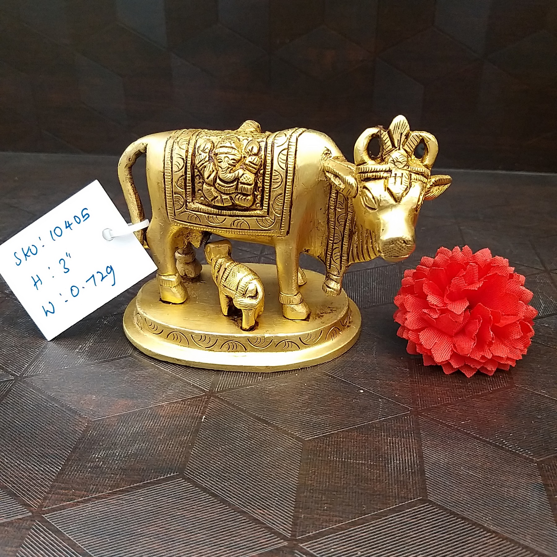 brass-cow-and-calf-small-idol-home-decor-vastu-pooja-items-hindu-god-statues-gift-buy-online-india-10405 (1) Brass Gomatha small Idol