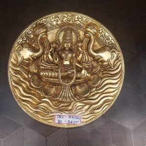 brass gajalakshmi wall mount round shape home decor pooja items hindu god idols gift buy online coimbatore 1