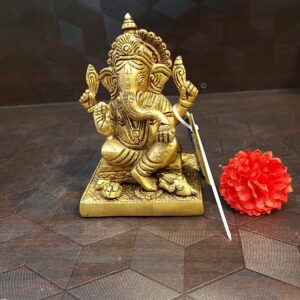 brass ganesha idol small with base home decor pooja items hindu god statues gift buy online coimbatore 5
