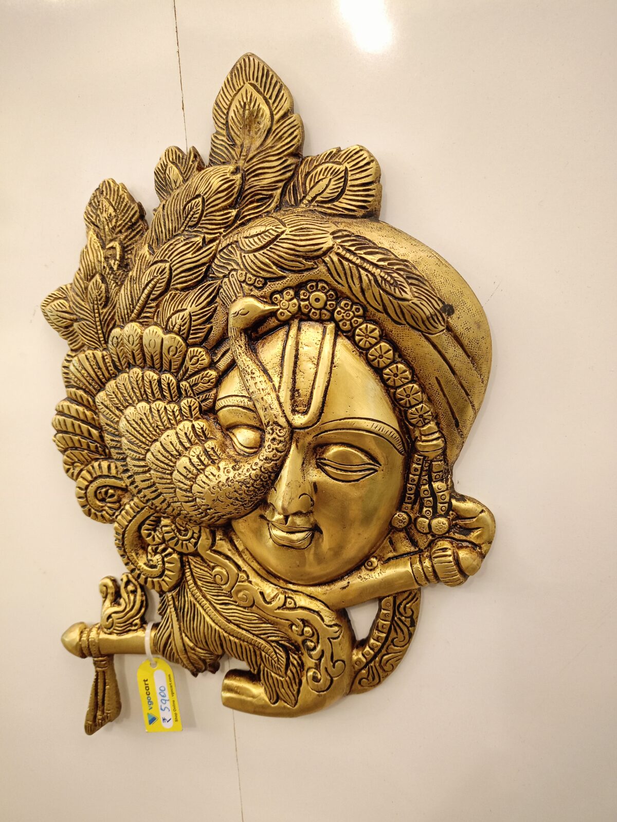 brass krishna wall pooja gift antique handicraft idol coimbatore india1 scaled