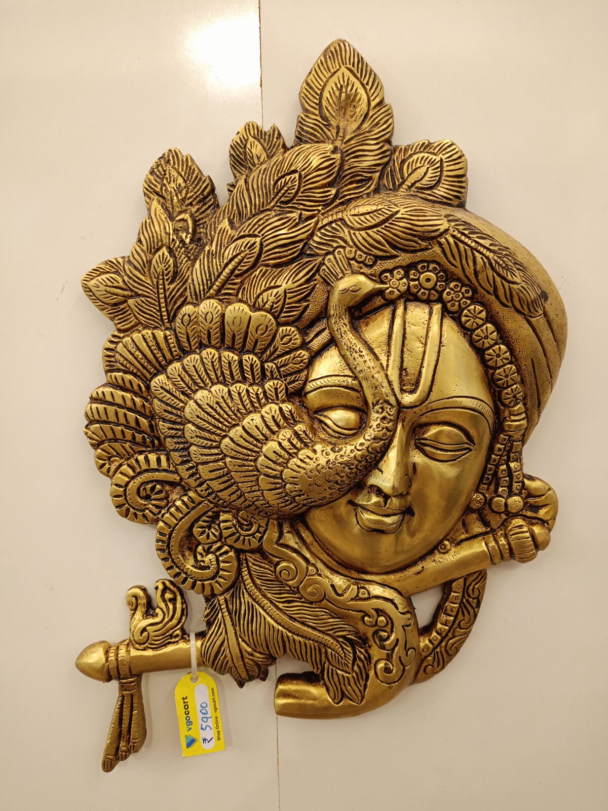 brass krishna wall pooja gift antique handicraft idol coimbatore india3 scaled