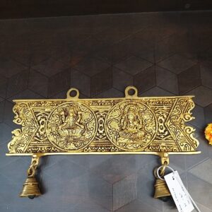 Brass Lakshmi Ganesha Hanging Plate wall mount