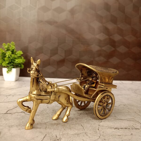 brass horse cart idol