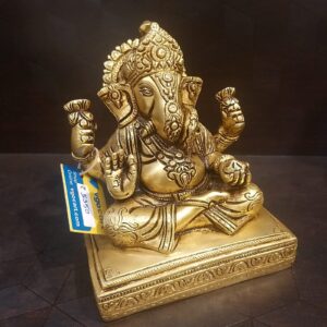 brass ganesha idol small home decor pooja items 2