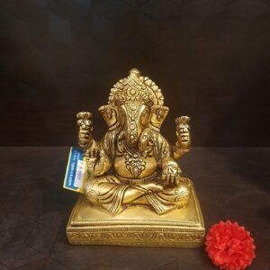 brass ganesha idol small home decor pooja items