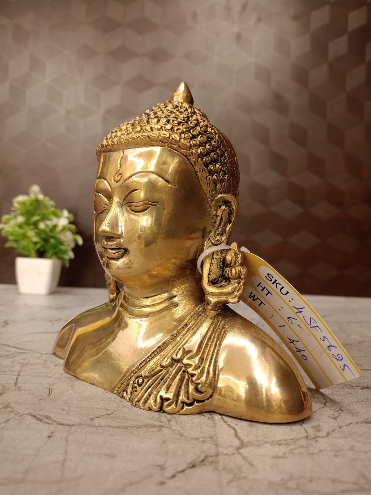 brass half buddha gift vgocart coimbatore india1 scaled