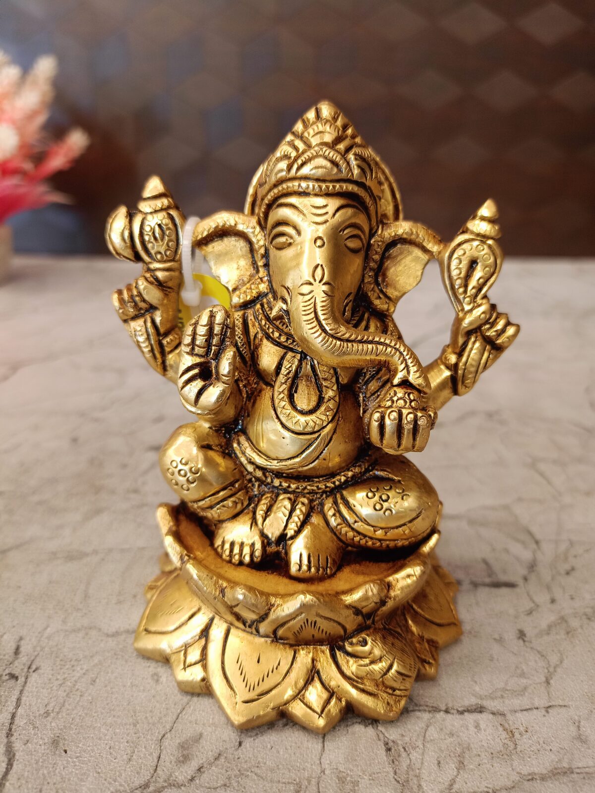 brass lotus base ganesha pooja gift vgocart coimbatore india scaled