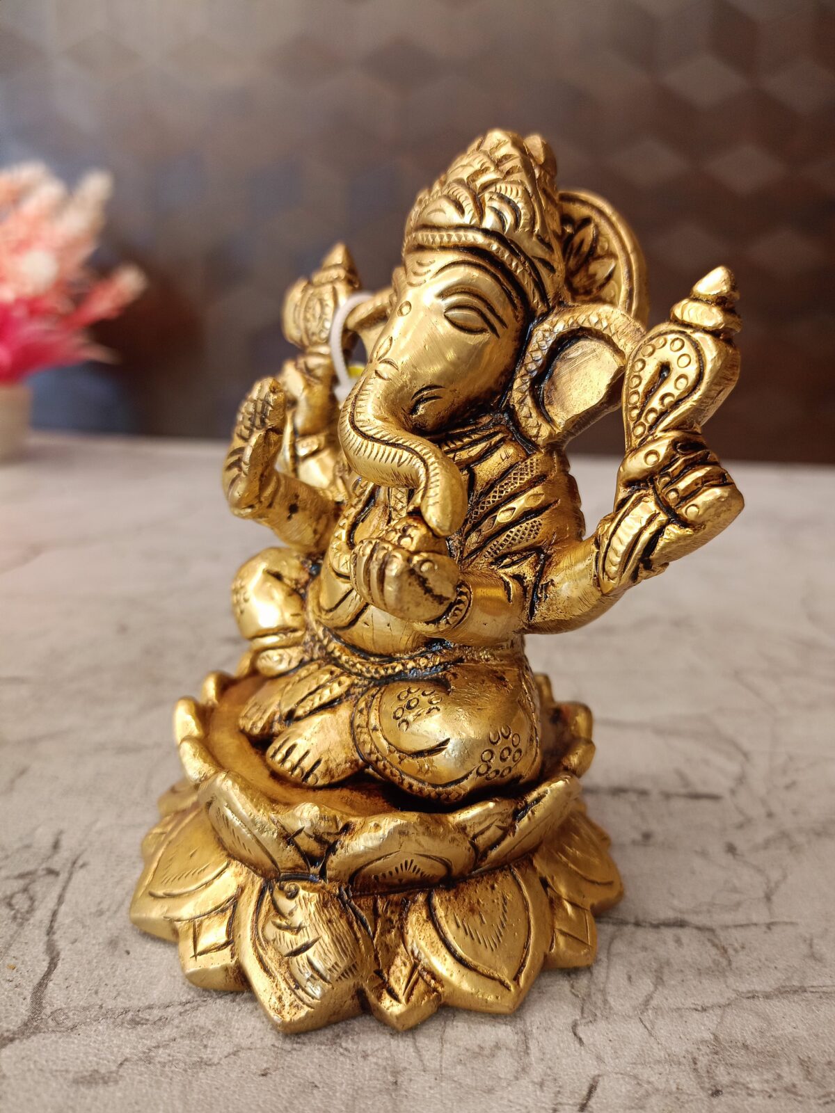 brass lotus base ganesha pooja gift vgocart coimbatore india2 scaled