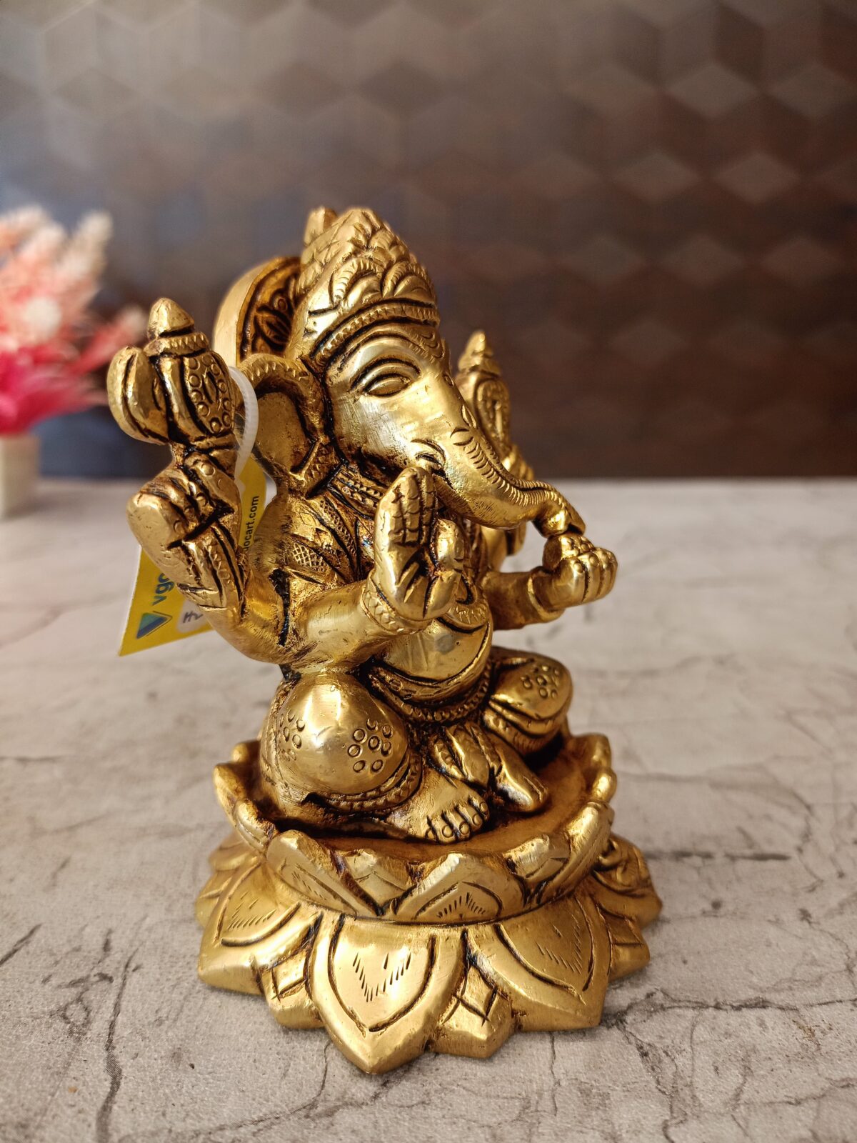 brass lotus base ganesha pooja gift vgocart coimbatore india3 scaled