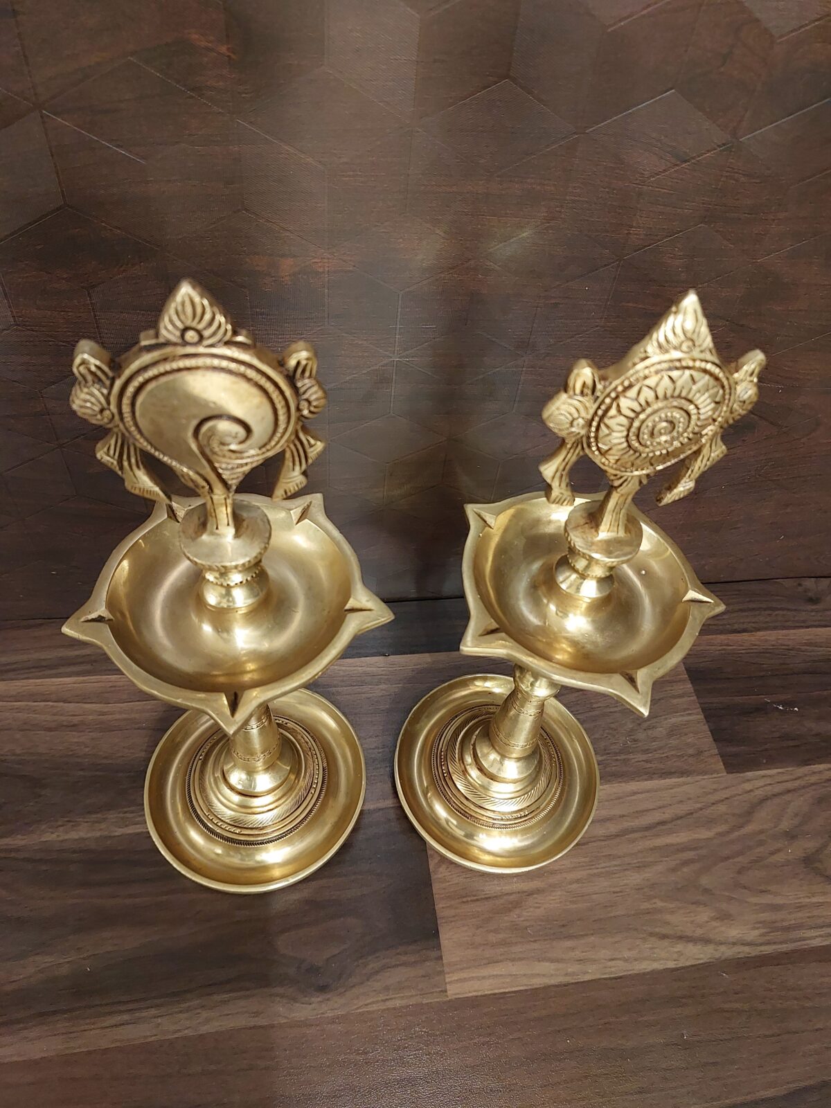brass sangu chakra namam kuthu vilakku idol pooja vgocart coimbatore india scaled