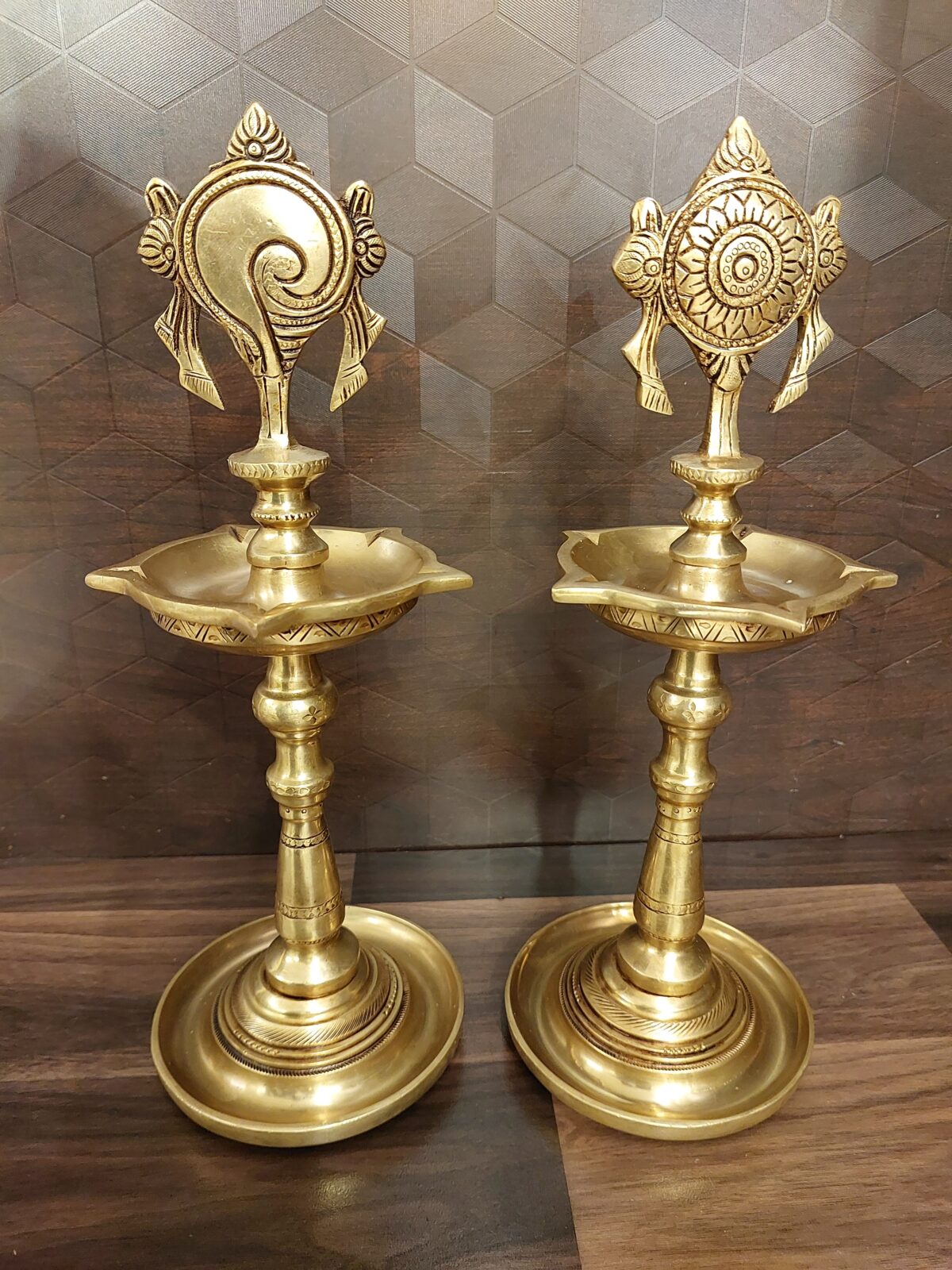brass sangu chakra namam kuthu vilakku idol pooja vgocart coimbatore india2 scaled