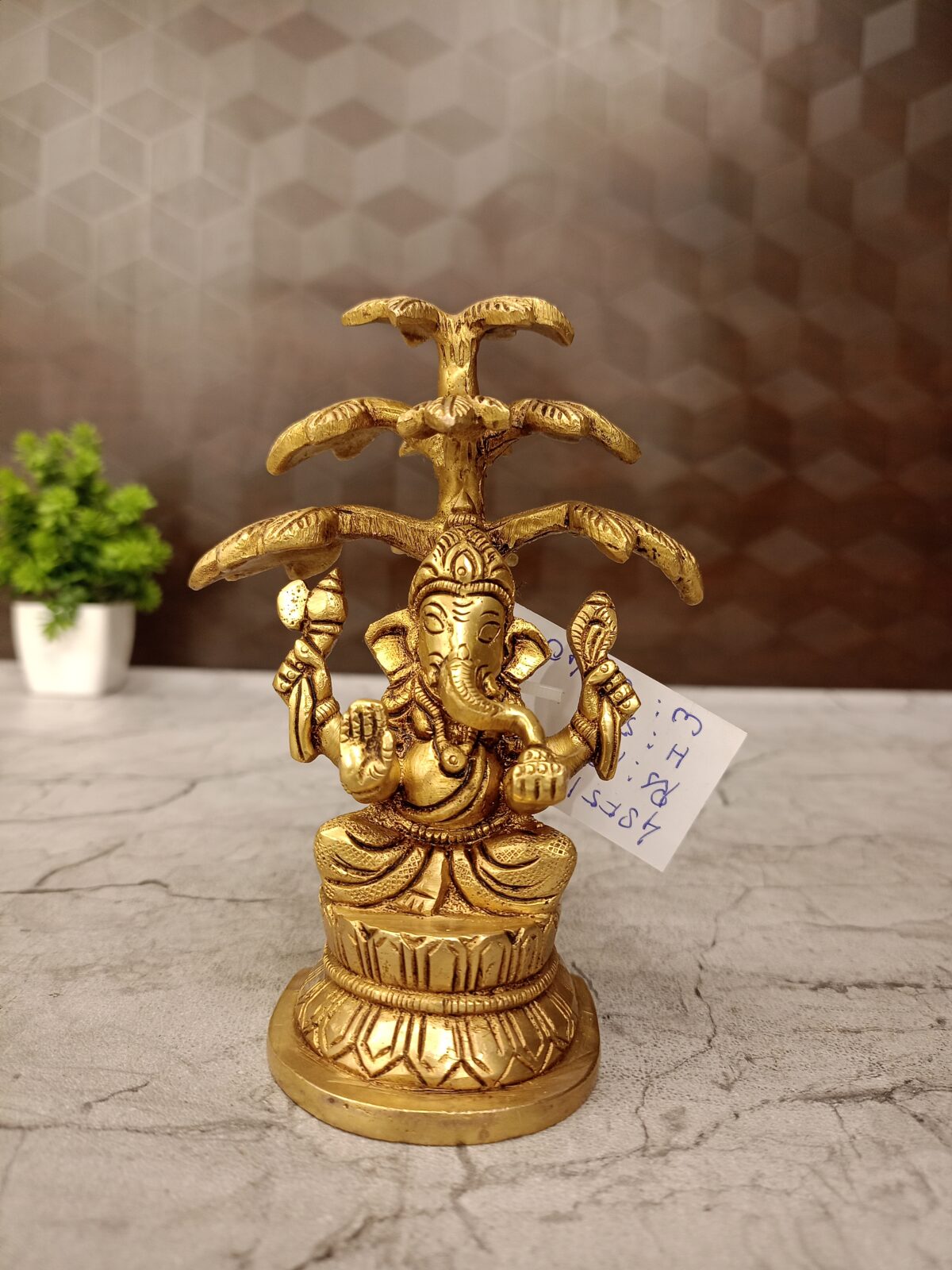 brass tree ganesha idol