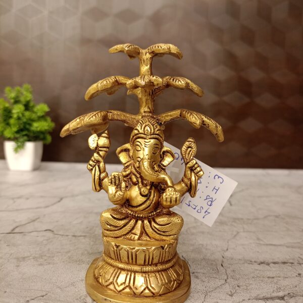 brass tree ganesha idol