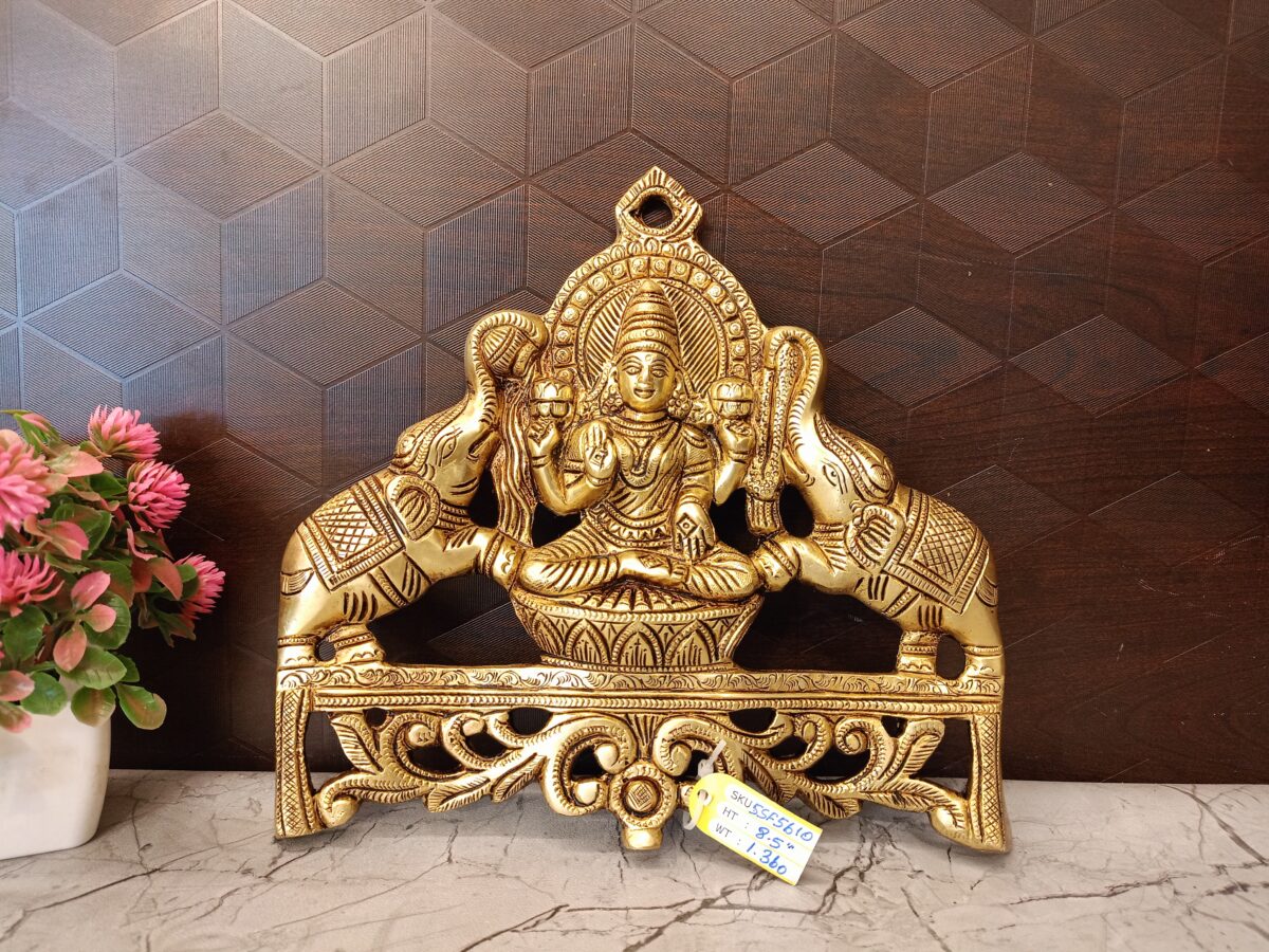 brass gajalakshmi wall mount pooja gift vgocart coimbatore india scaled