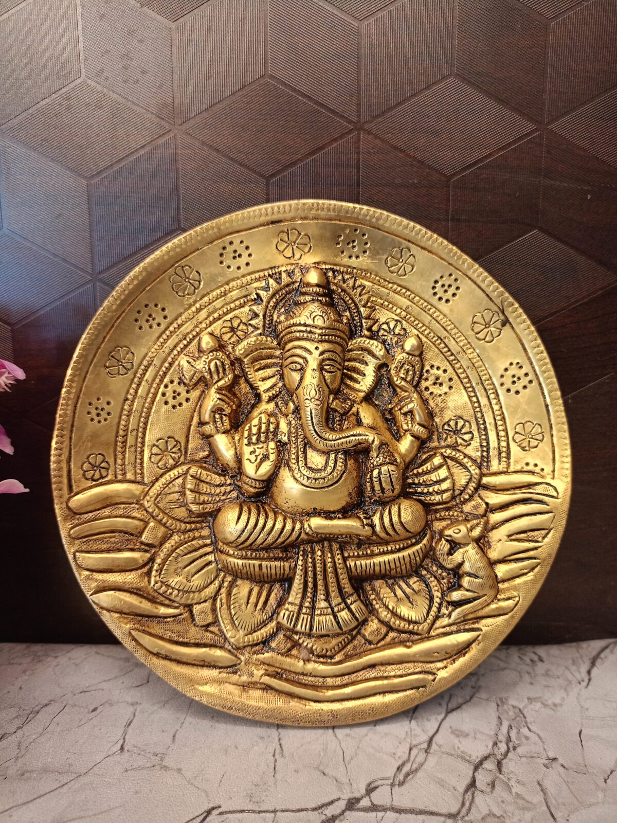 brass ganesha plat wall mount vgocart coimbatore india scaled