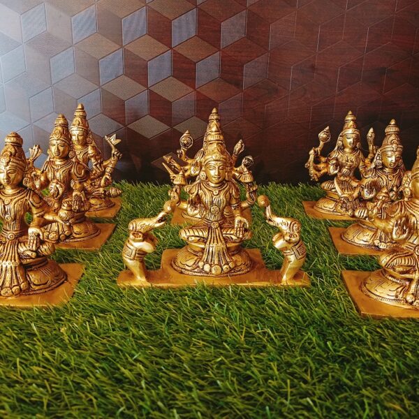 Brass Ashtalakshmi Set Statues