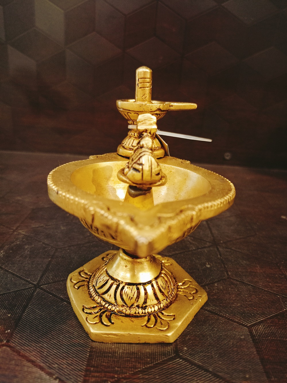 brass-pradhosam-diya-BA113057 Brass Pradhosam Diya | Prodhasha Vilakku Pure Brass 5'' - Image 1