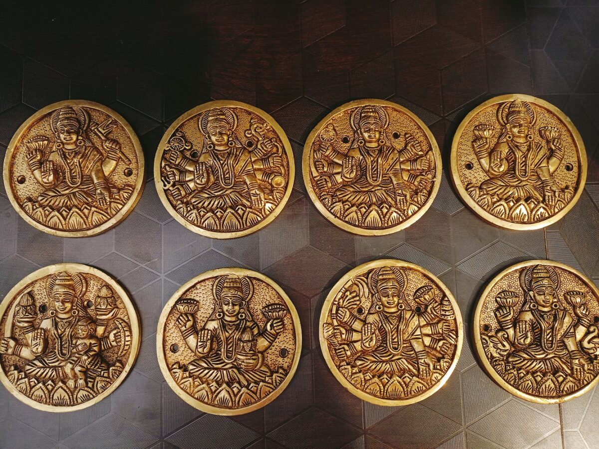 brass ashtalakshmi circle set BA113124 rotated