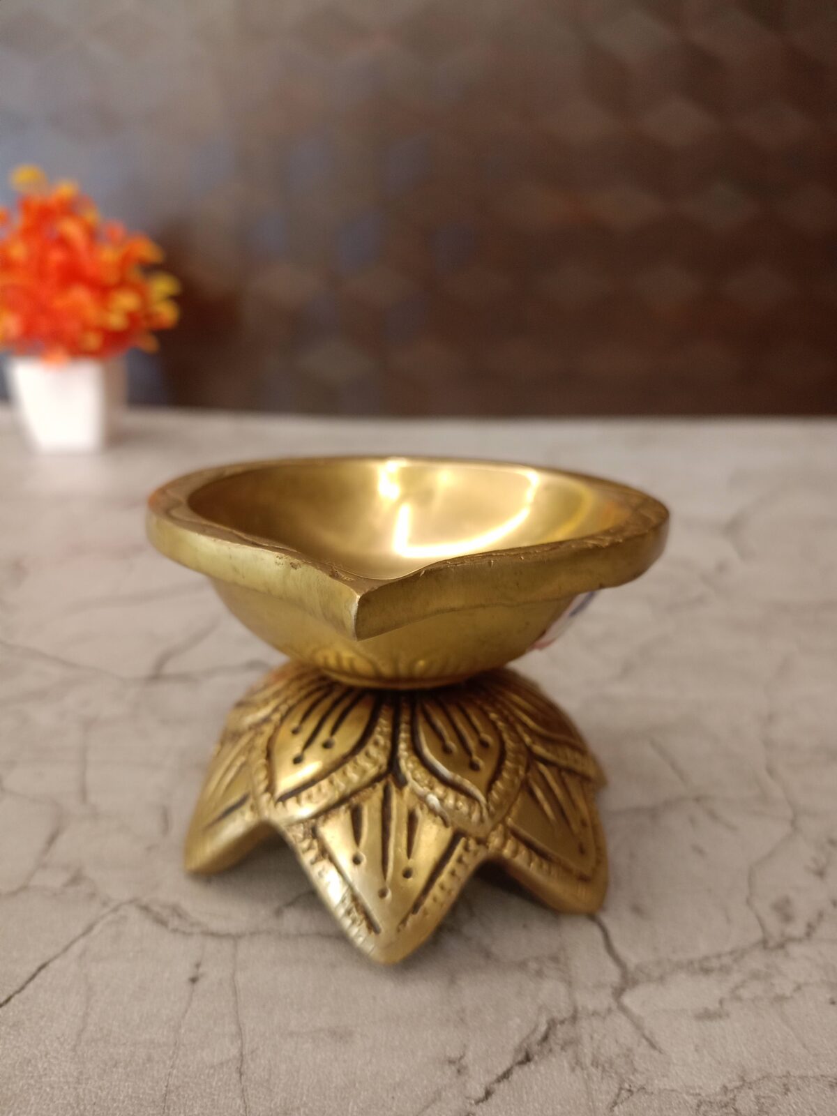 brass leaf diya pooja gift vgocart coimbatore india scaled
