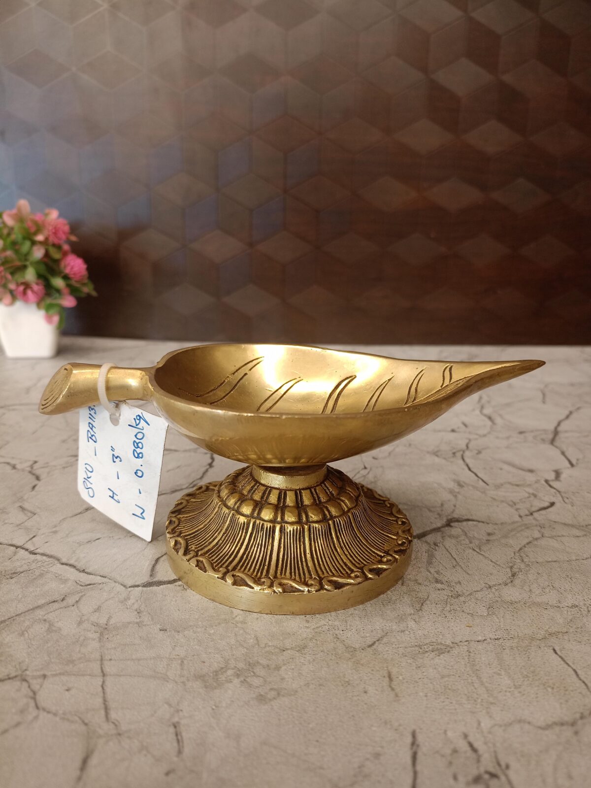 brass leaf diya pooja gift vgocart coimbatore india1 scaled